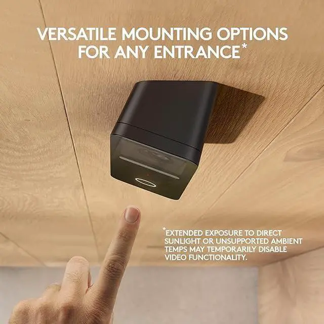 Alt view image 4 of 5 - Logitech Circle View Apple HomeKit Wired Doorbell TrueView VR0014 - Black