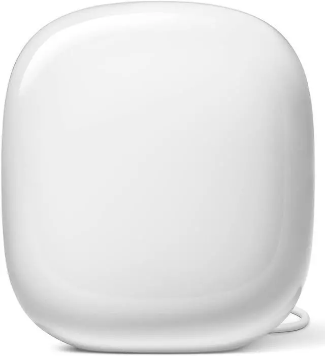 Alt view image 2 of 7 - Google GA03030-US Nest Wi-Fi Pro 6E AXE5400 Mesh Wi-Fi Router - Tri-Band - RJ45 - Bluetooth - 2200 sq. ft. - Up to 5.4 Gbps - Snow