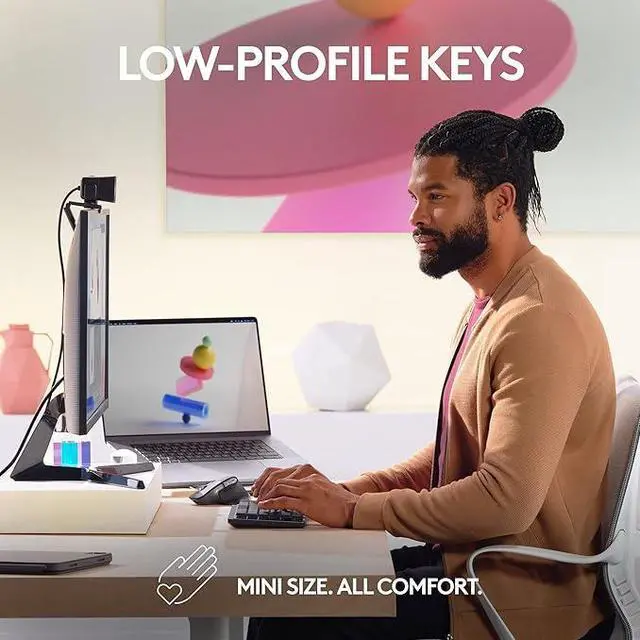 Alt view image 3 of 6 - Logitech MX Mechanical Mini Mac Compact Wireless Tactile Quiet Keys - Space Gray
