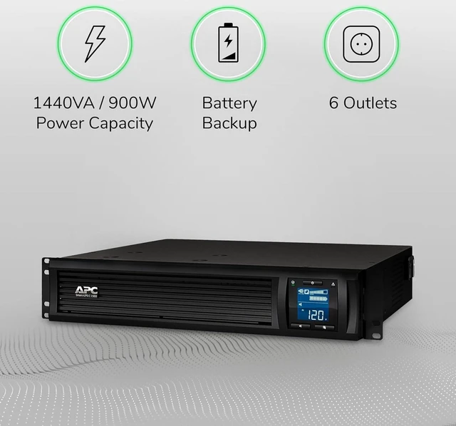 Alt view image 10 of 11 - APC SMC1500-2UC 2U 900 Watts Rackmount Smart-UPS - Black