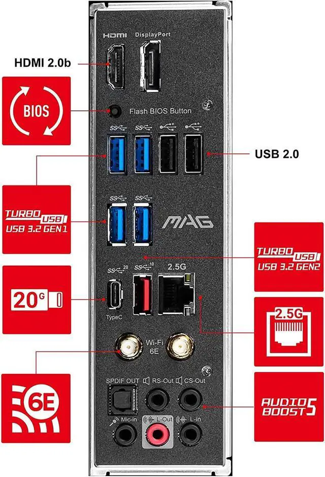 Alt view image 14 of 14 - MSI MAG Z590 Tomahawk Wifi DDR4 Intel LGA 1200 ATX Motherboard