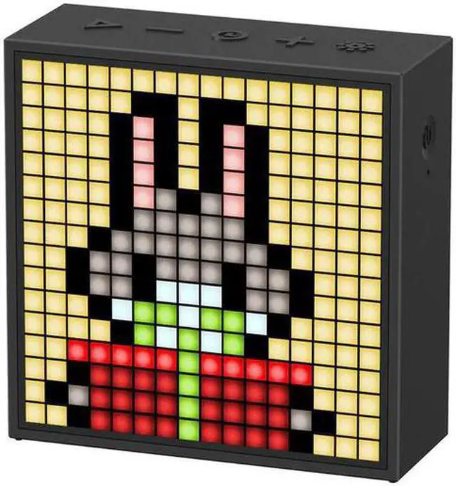 Alt view image 2 of 7 - Divoom TimeBox Evo--Pixel Art Bluetooth Speaker with 16x16 LED Display APP Control - Cool Animation Frame & Gaming Room Setup & Bedside Alarm Clock & creative portable mini- Black