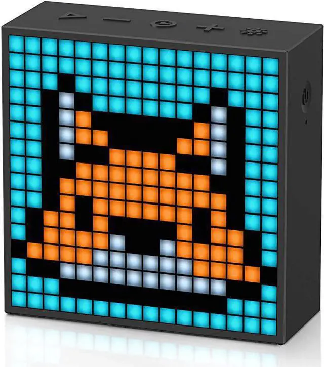 Alt view image 3 of 7 - Divoom TimeBox Evo--Pixel Art Bluetooth Speaker with 16x16 LED Display APP Control - Cool Animation Frame & Gaming Room Setup & Bedside Alarm Clock & creative portable mini- Black