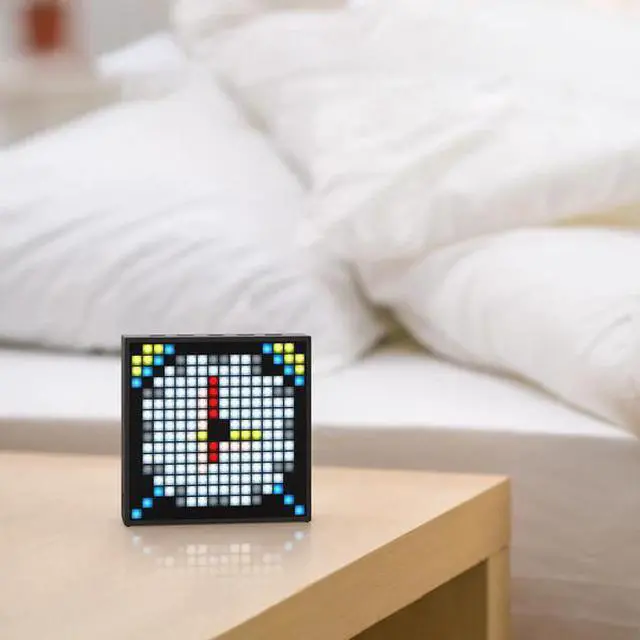 Alt view image 4 of 7 - Divoom TimeBox Evo--Pixel Art Bluetooth Speaker with 16x16 LED Display APP Control - Cool Animation Frame & Gaming Room Setup & Bedside Alarm Clock & creative portable mini- Black