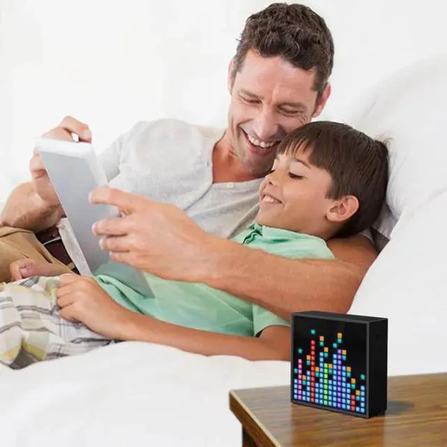 Alt view image 5 of 7 - Divoom TimeBox Evo--Pixel Art Bluetooth Speaker with 16x16 LED Display APP Control - Cool Animation Frame & Gaming Room Setup & Bedside Alarm Clock & creative portable mini- Black