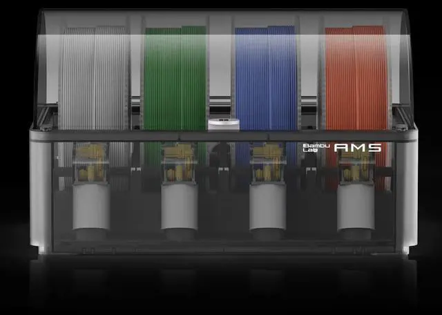 Alt view image 6 of 6 - Bambu Lab 3D Printer X1 Series Automatic leveling Large size High-speed multi-color Support 16 colors Home desktop grade X1-Carbon Combo