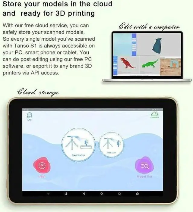 Alt view image 3 of 6 - Tanso S1 Smart Touch 3D Scanner