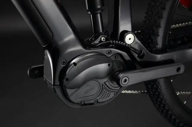 Alt view image 5 of 7 - JAVA Carbon Fibre 27.5 x 18 Wheel Size 27.5 Black 10ah Dual Disc Brake 12 Speed Lindau Soft Tail Electrically Powered Mountain Bike E-SUS01A