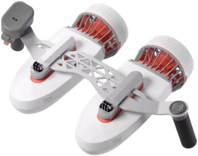 Alt view image 6 of 6 - Sublue low gear 1.6m per second range upgrade 45 minutes underwater propulsion White Shark Tini dual thrusters