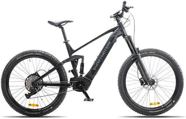 Alt view image 2 of 4 - Hermes Saint Lithium Electric Power Assist Bicycle Mid Motor High Power Cassette 11 Speed 11-50T Long Range 18 Electric Power Softtail Speed Mountain Bike