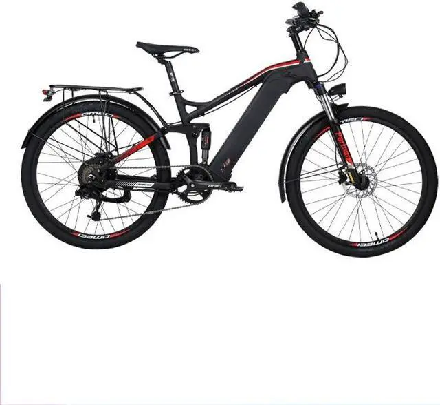 Main image of OMECI Perrin soft tail + imported Panasonic battery cell 26 inch adult off-road lithium battery speed bike 48V 15AH electric power mountain bike Red