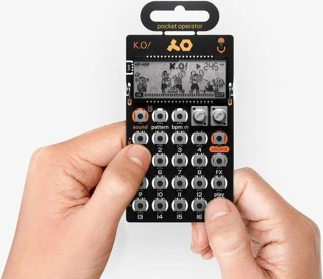 Alt view image 2 of 5 - teenage engineering Pocket Synthesizer Micro Sampler and Drum Machine with built-in microphone, sequencer and effects Convenient Sampler Sequencer PO-33 K.O!