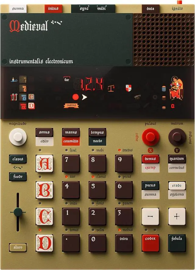 Main image of Teenage Engineering medieval sampler, drum machine, and sequencer, with built-in microphone and effects EP-1320