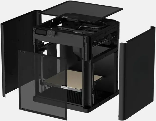 Alt view image 5 of 6 - Home Office Large Format P1 Series FDM High-Speed Fully Automated Large Format Upgrade Black Desktop 3D Printer P1S Combo