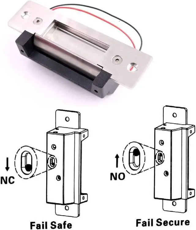 Alt view image 2 of 5 - Fingerprint  ID Card Password Electric strike Access Control Door Lock Entry Full Kit