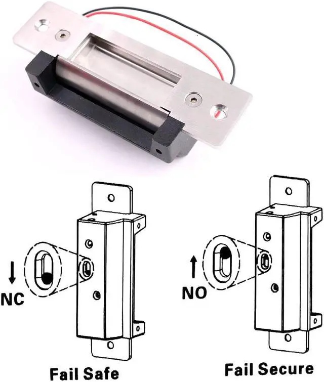 Alt view image 2 of 5 - Durable Metal ID Card Access Control Electric Strike Lock Entry Kit Fail Secure Safe Adjustable