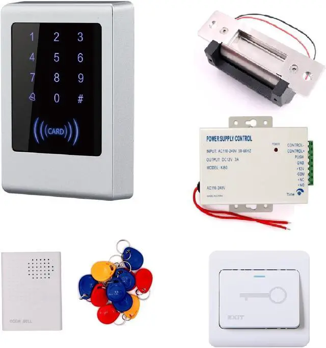 Main image of Durable Metal ID Card Access Control Electric Strike Lock Entry Kit Fail Secure Safe Adjustable