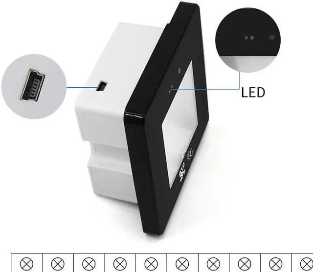 Alt view image 2 of 2 - RFID Barcode 2D QR Code Reader Wiegand USB RS232 TTL RS485 Interface Access Control Reader