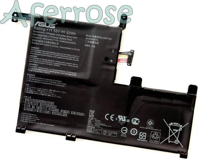 Main image of C31N1703 New Battery for AsusZenbook Flip UX561UA Q505UA Q525UA UX561UN Series 3ICP6/60/72