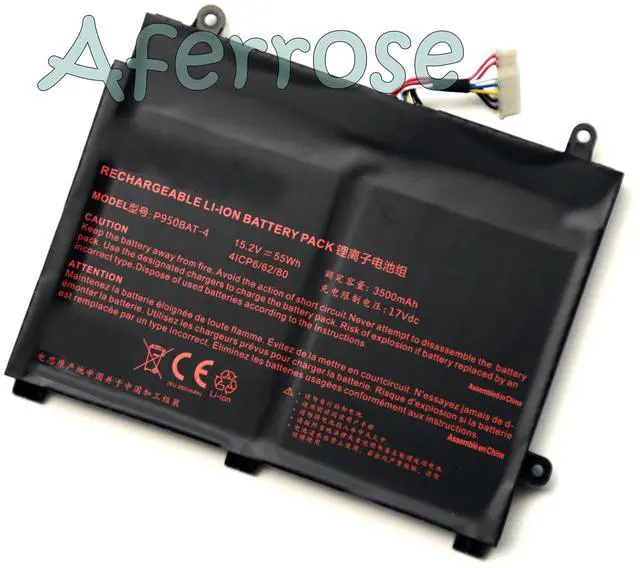 Main image of P950BAT-4 New Battery for Clevo P955EP6 P950HR P950HP6 P957HP6 P955ER P957KP6 P950KP6 Series 6-87-P950S-51E00, 6-87-P950S-51E01, 4ICP5/65/80