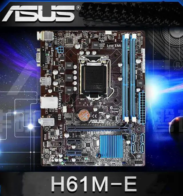 Alt view image 4 of 4 - New Motherboard For Asus H61M-E LGA1150 DDR3