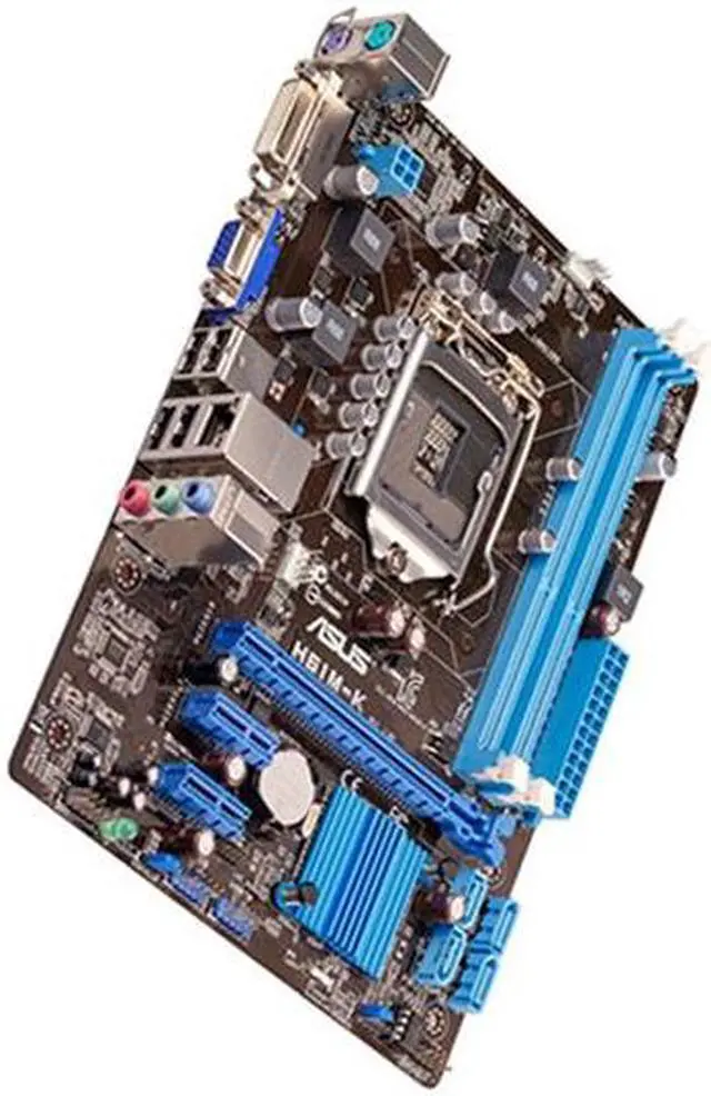 Alt view image 4 of 7 - New Motherboard For Asus H61M-K LGA1150 DDR3