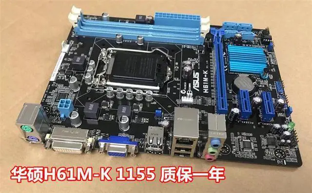 Alt view image 3 of 7 - New Motherboard For Asus H61M-K LGA1150 DDR3
