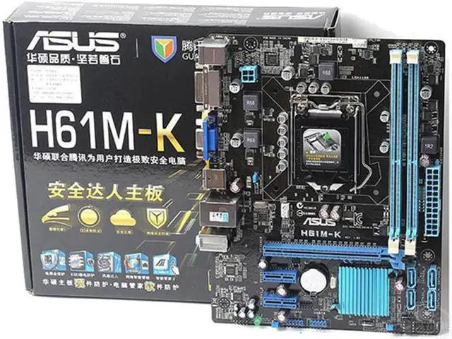 Alt view image 6 of 7 - New Motherboard For Asus H61M-K LGA1150 DDR3