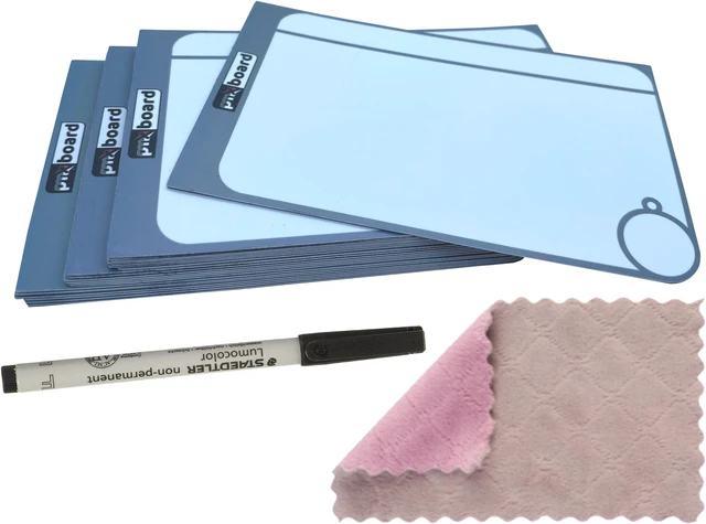 Main image of Kanban Board, Scrum Board, Agile Board, Magnetic Task Cards Set - Gray. 30 Pack, 1 Special Marker and Cleaner