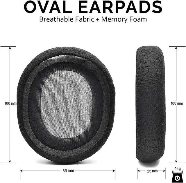 Alt view image 4 of 4 - SteelSeries Arctis 3 / Arctis 5 / Arctis 7 Arctis 9 / Arctis 1 / Gaming Headset headphone Earpads Cushions Replacement Ear Pads Cup Cover OEM Black Fabric Earmuffs