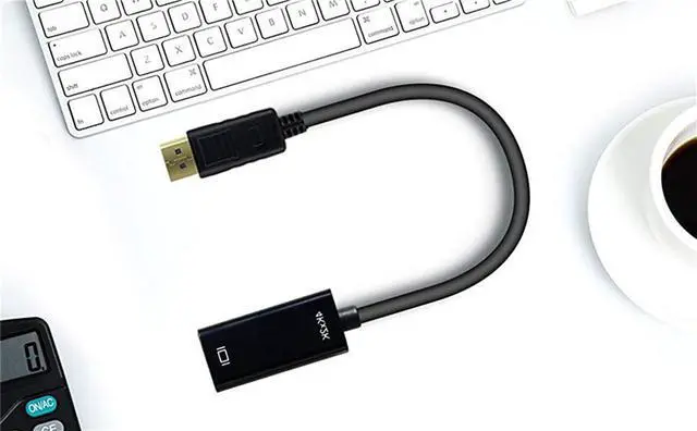 Alt view image 2 of 6 - DisplayPort to HDMI, 4K Gold-Plated DP Display Port to HDMI Adapter (Male to Female) Compatible for Lenovo Dell HP And More