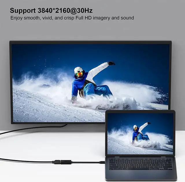 Alt view image 4 of 7 - Thunderbolt Mini DisplayPort to HDMI Adapter, Mini DP HDMI Adapter