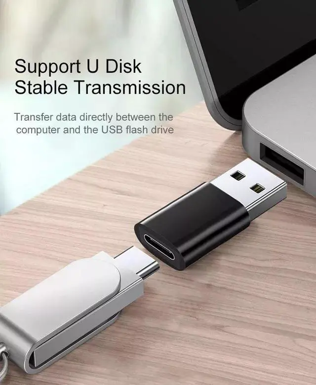 Alt view image 4 of 6 - USB 3.1 USB C Female to USB Male Adapter 1Gbps 3A Fast Charging USB to USB C Adapter, USB A to USB C Adapter Female USB C Adapter for Laptops Logitech StreamCam, etc