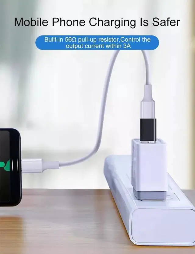 Alt view image 5 of 6 - USB 3.1 USB C Female to USB Male Adapter 1Gbps 3A Fast Charging USB to USB C Adapter, USB A to USB C Adapter Female USB C Adapter for Laptops Logitech StreamCam, etc