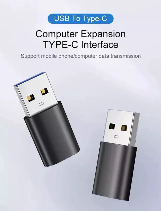 Alt view image 2 of 6 - USB 3.1 USB C Female to USB Male Adapter 1Gbps 3A Fast Charging USB to USB C Adapter, USB A to USB C Adapter Female USB C Adapter for Laptops Logitech StreamCam, etc