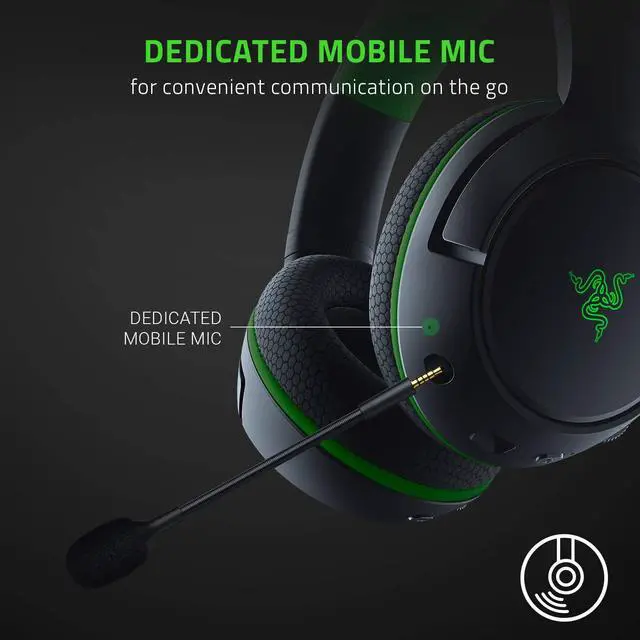 Alt view image 5 of 7 - Kaira Pro Wireless Gaming Headset for Xbox Series X|S, Xbox One: Triforce Titanium 50mm Drivers - Supercardioid Mic - Dedicated Mobile Mic - EQ Pairing - Xbox Wireless & Bluetooth 5.0 - Black