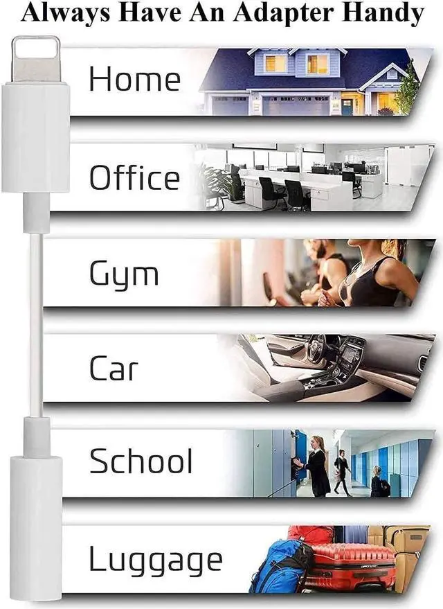 Alt view image 6 of 7 - iPhone 3.5 mm Headphone Jack Adapter, 1 Pack iPhone 3.5mm Headphones/Earphones Jack Aux Audio Dongle Adapter Compatible for iPhone 14 13 12 11 XS XR X 8 7, Support All iOS