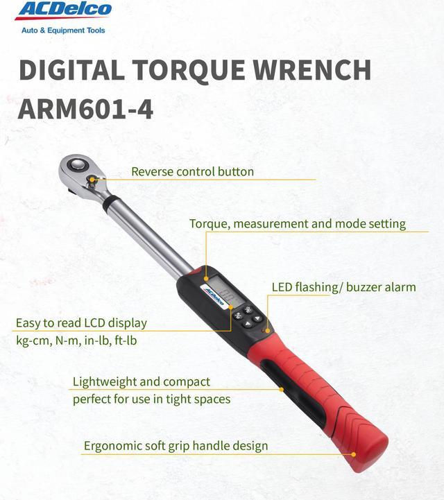 Acdelco Arm601-3 3/8-inch Digital Torque Wrench Express Shipping | www ...