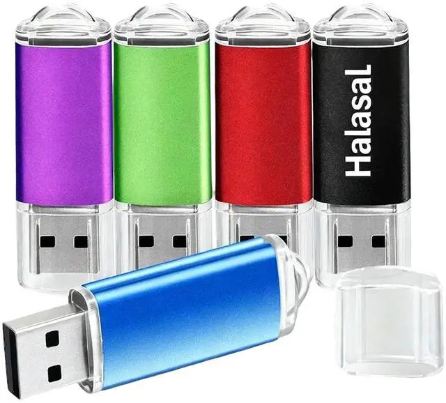Main image of 8GB USB Flash Drive 5pack USB 2.0  USB Drive Jump Drive USB Storage Flash Drives Pen Drive Thumb Drives in buik (5 Mixed Colors: Black Blue Green Red Purple)