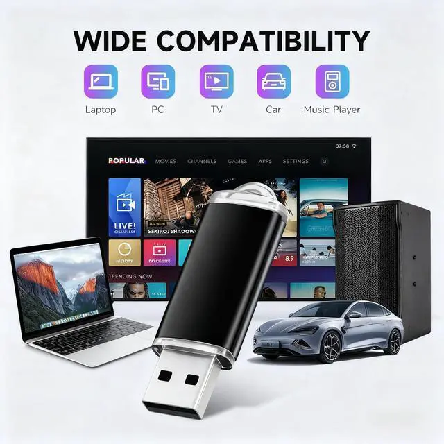 Alt view image 2 of 7 - USB Flash Drive 5 Pack 1GB small capacity for bid documents flash drives for students and teachers present  (5 Mixed Colors: Black Blue Green Red Purple)