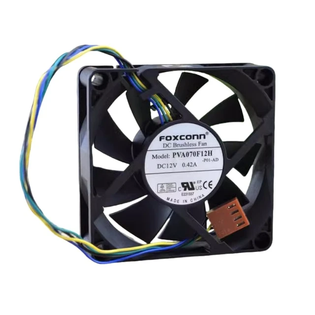 Alt view image 2 of 5 - New PVA070F12H 12V 0.42A 7cm Four Lines 70*70*20mm Square Cooling Fan