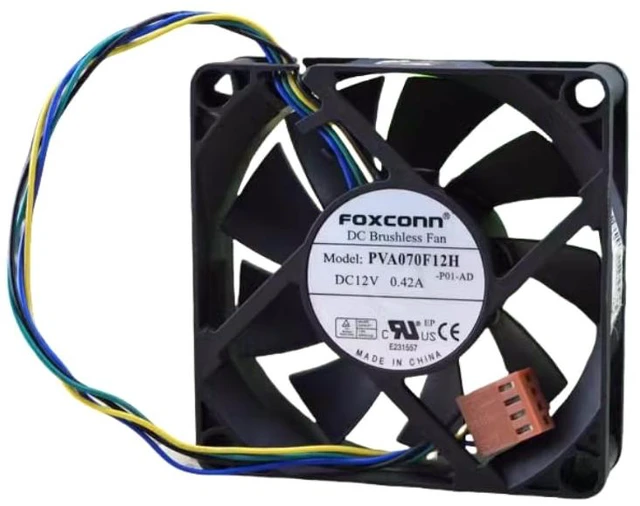 Alt view image 3 of 5 - New PVA070F12H 12V 0.42A 7cm Four Lines 70*70*20mm Square Cooling Fan