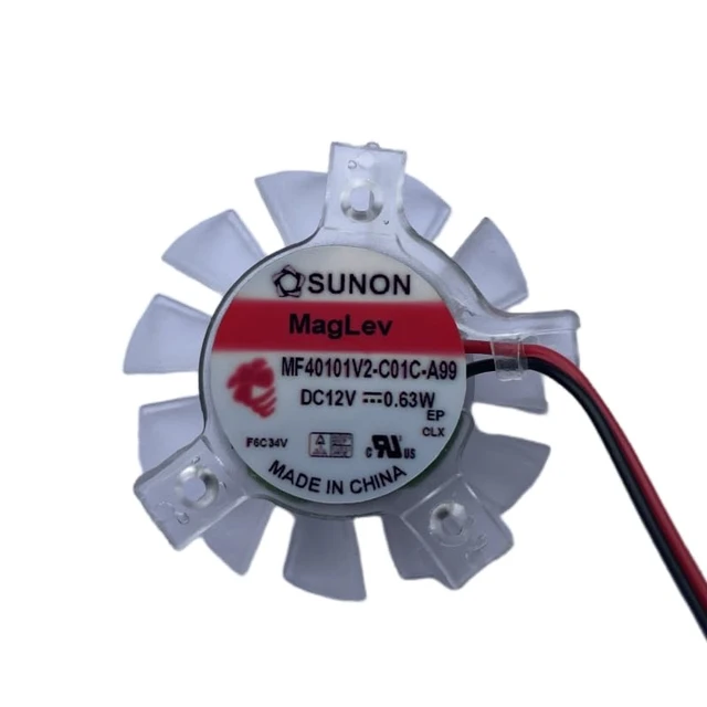 Alt view image 3 of 5 - For MF40101V2-C01C-A99 37mm Pitch 12V 0.63W 20*26*26mm Graphics Card Silent Fan