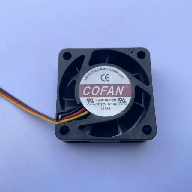 Alt view image 4 of 5 - for COFAN F-4010M12B Server DC12V 0.16A 40 * 40 * 10mm 3-Wire Cooling Fan