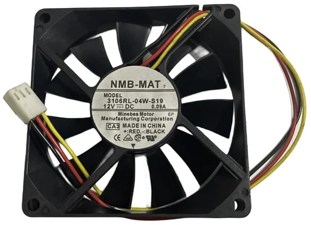 Main image of New for NMB-MAT 3106RL-04W-S19 DC12V 0.09A 8015 8cm Three Lines Square Cooling Fan