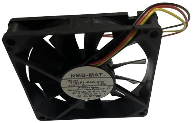 Alt view image 3 of 5 - New for NMB-MAT 3106RL-04W-S19 DC12V 0.09A 8015 8cm Three Lines Square Cooling Fan