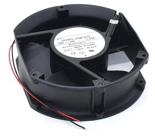 Main image of New 5920PL-05W-B70 DC 24V 1.25A 172 * 150 * 51mm 2 Lines Server Cooler Fan