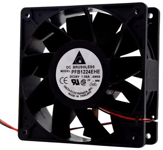 Alt view image 5 of 6 - For Delta PFB1224EHE 12CM 120*120*38mm 24V 1.08A Two Lines Inverter Fan