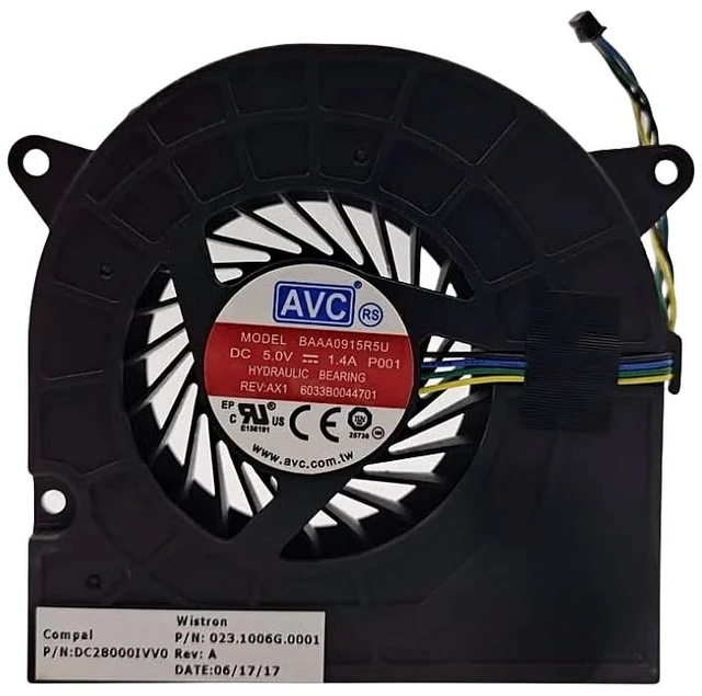 Main image of New for Lenovo ideacentre AiO Laptop Cooling Fan BAAA0915R5U 01MN930 Compatible with EF90150SX-C030-S9A DC 5.0V 1.4A