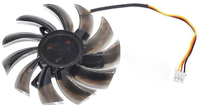 Alt view image 4 of 5 - New T127010BU DC12V 0.45A 7.5cm Graphics Card 3-Wire Cooling Fan